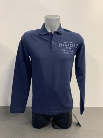 Pinarello Polo Blue Long Sleeve