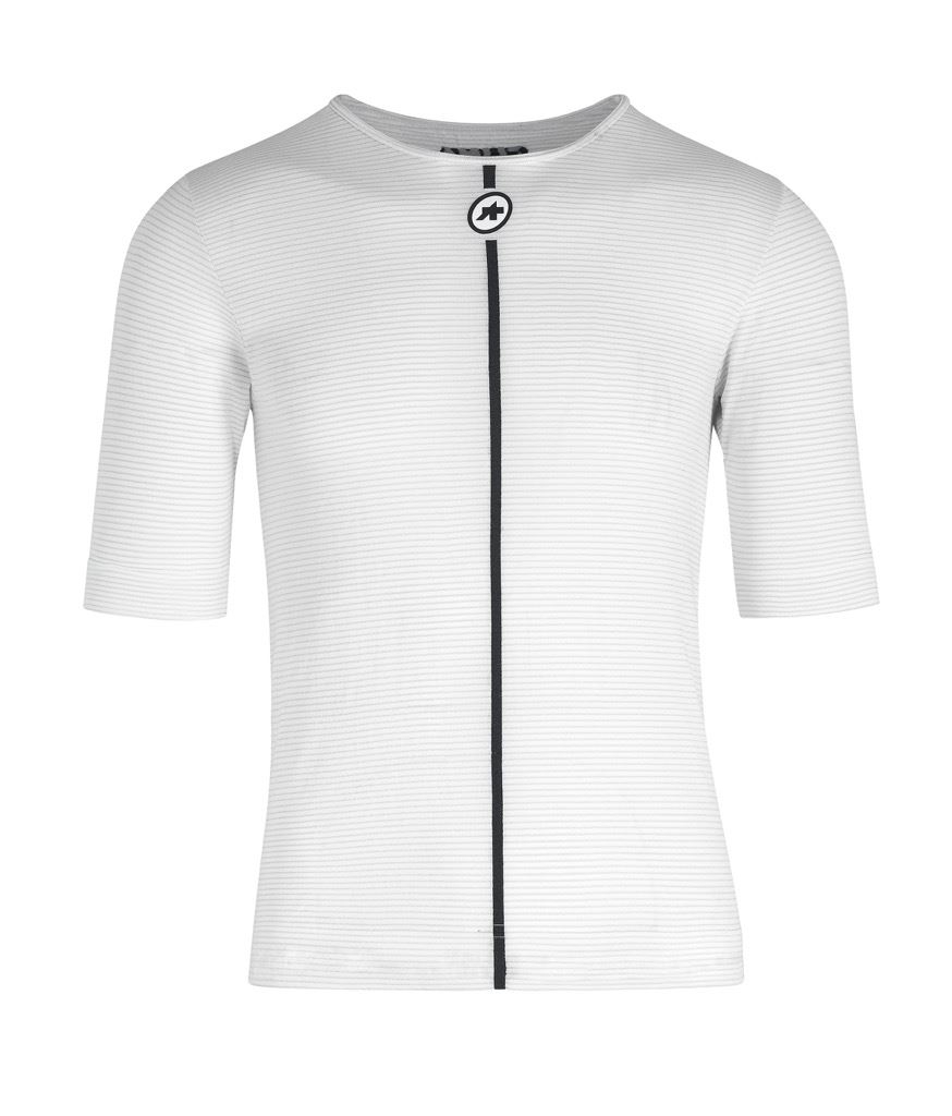 Assos Assosoires Summer Short Sleeve Skin Layer, Holy White Ondershirt zomer