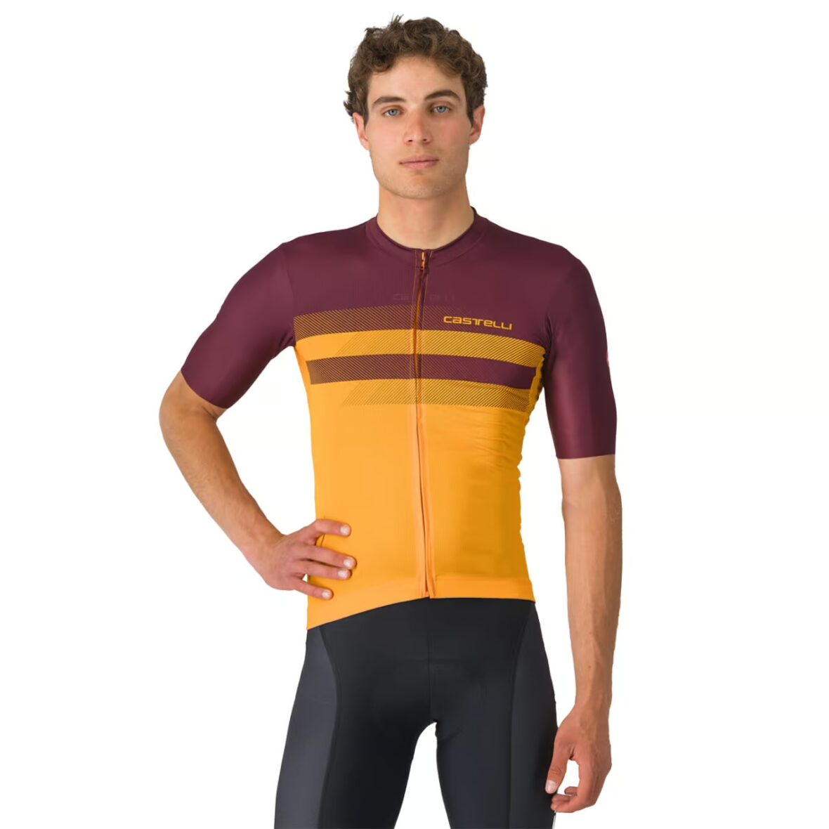 Castelli fietsshirt met korte mouwen Simbolo rood oranje